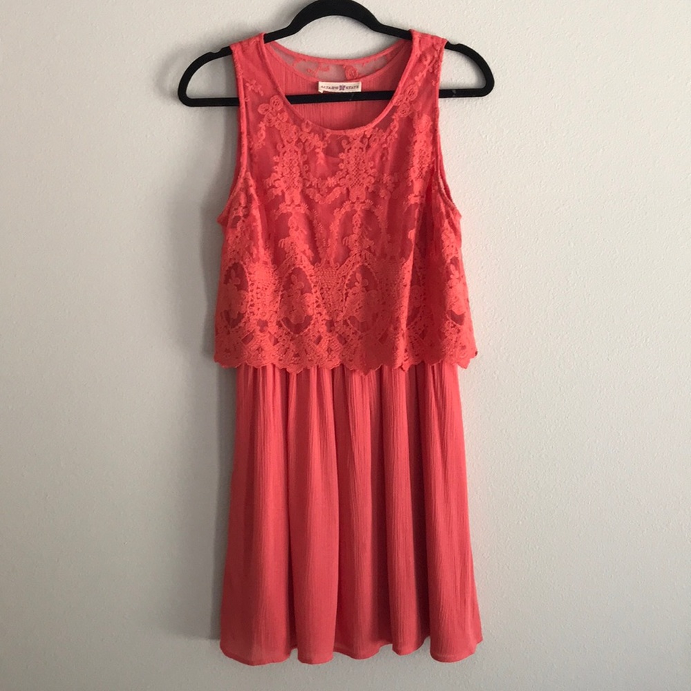 Short peach dress
